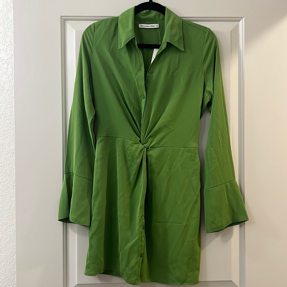 Abercrombie & Fitch Green Midi Dress